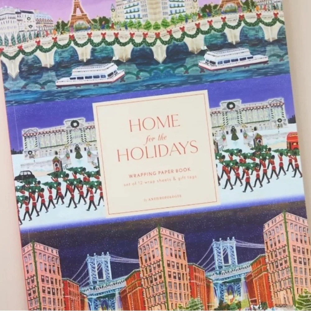 Anthropologie Home for the Holidays Wrapping Paper Book -‎ Multicolor
